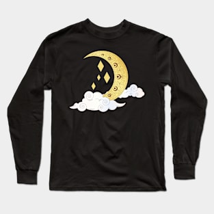 Asian Moon Ornament Fantasy Astronomy Long Sleeve T-Shirt